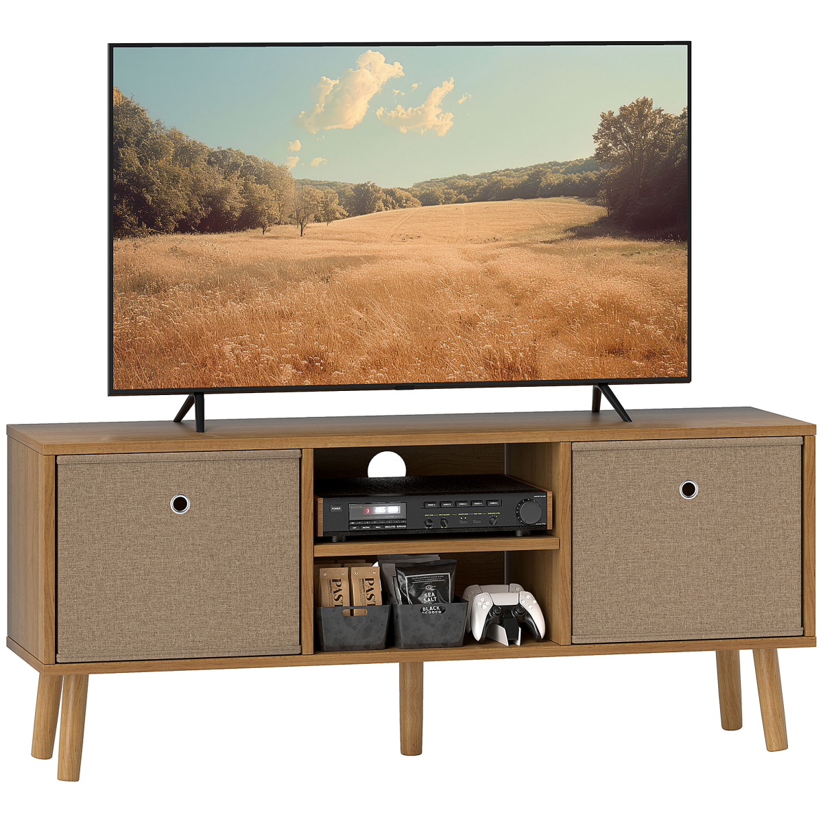 cortex-london-york-brown-tv-cabinet-with-drawers-and-shelves