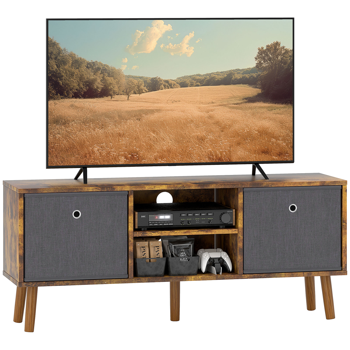 cortex-london-york-brown-tv-cabinet-with-drawers-and-shelves