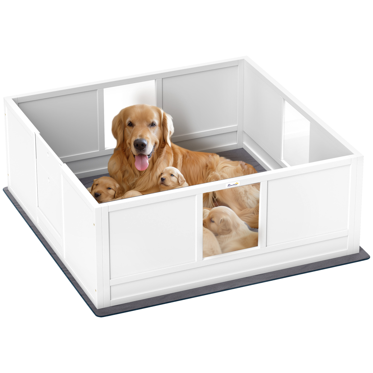 cortex-london-windsor-dog-whelping-box-adjustable-entrance-white