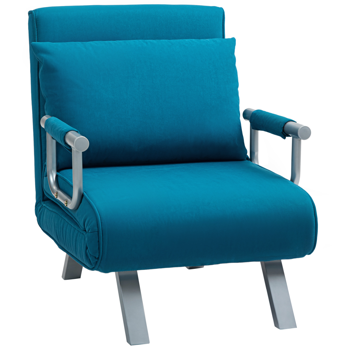 cortex-london-windsor-blue-faux-suede-folding-sleeper-chair-bed