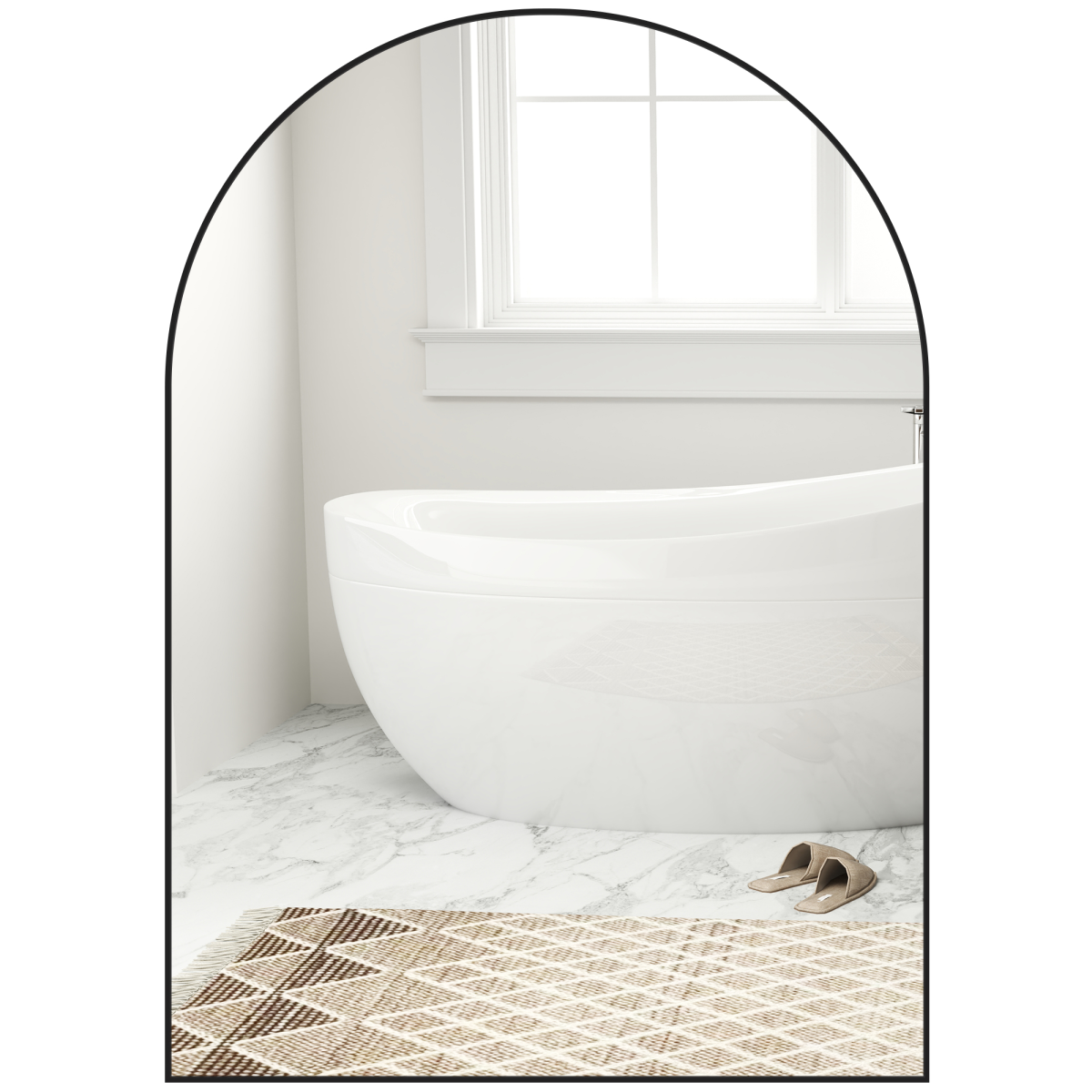 cortex-london-windsor-arch-bathroom-mirror-black-steel-frame