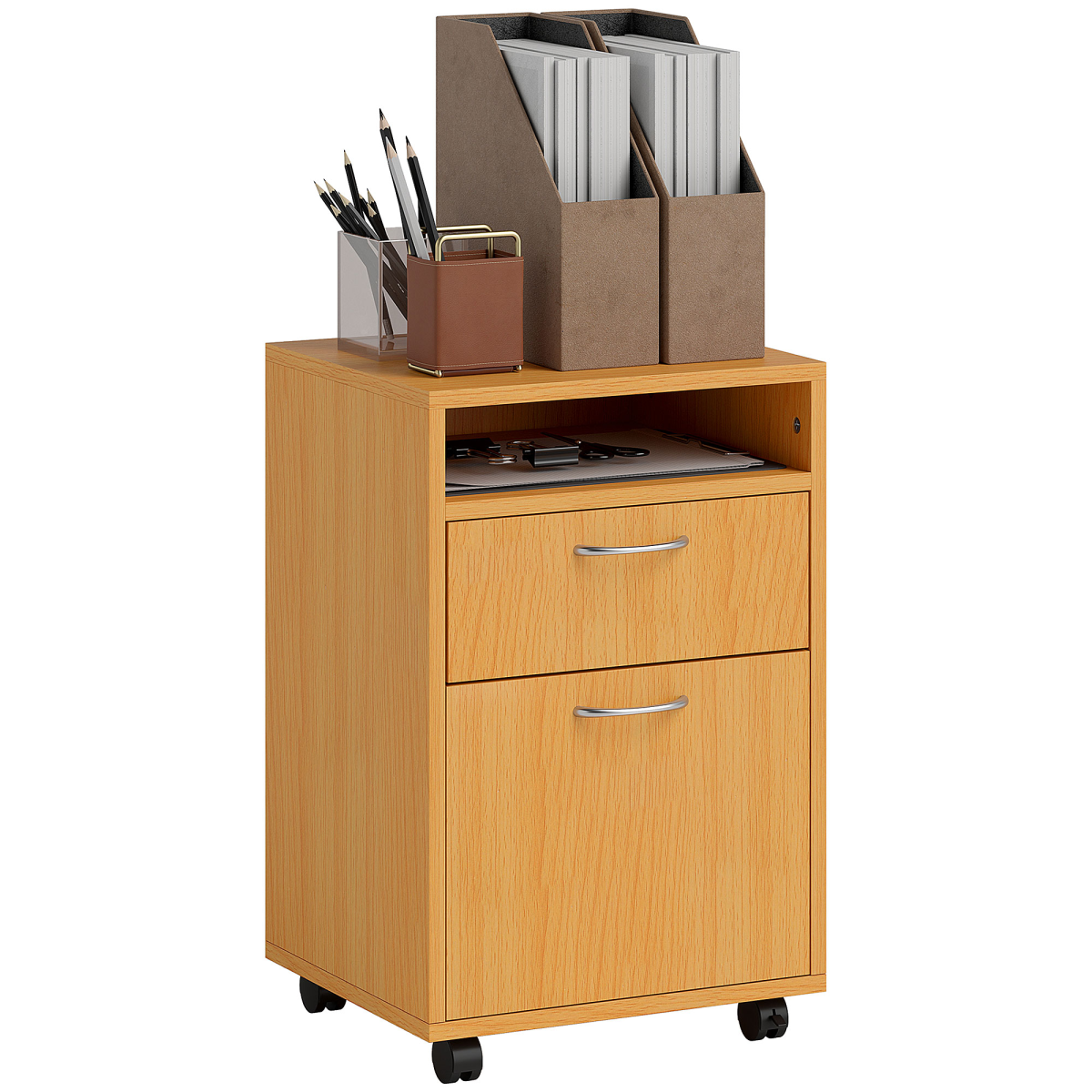 cortex-london-york-60cm-grey-filing-cabinet-drawers-open-shelf