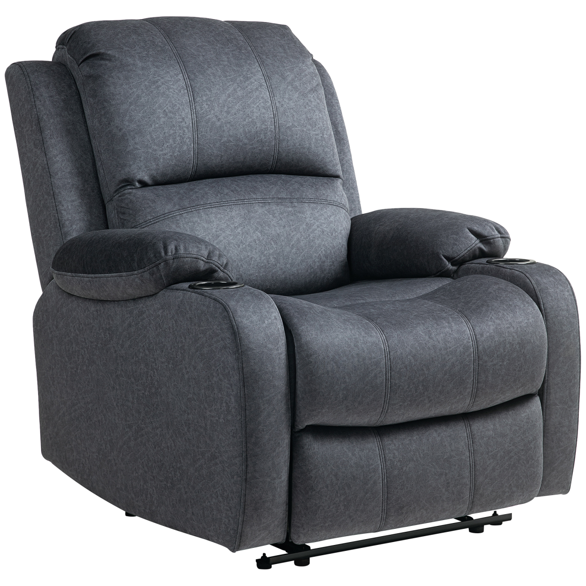 cortex-london-windsor-black-microfibre-recliner-armchair-cup-holders