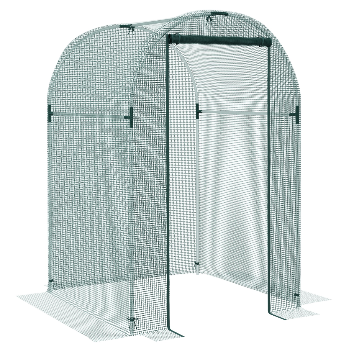 cortex-london-windsor-fruit-cage-plant-protection-tent-green-silver-galvanised-steel-hdpe