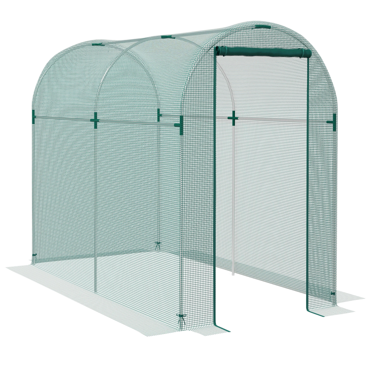 cortex-london-windsor-fruit-cage-plant-protection-tent-green-silver-galvanised-steel-hdpe