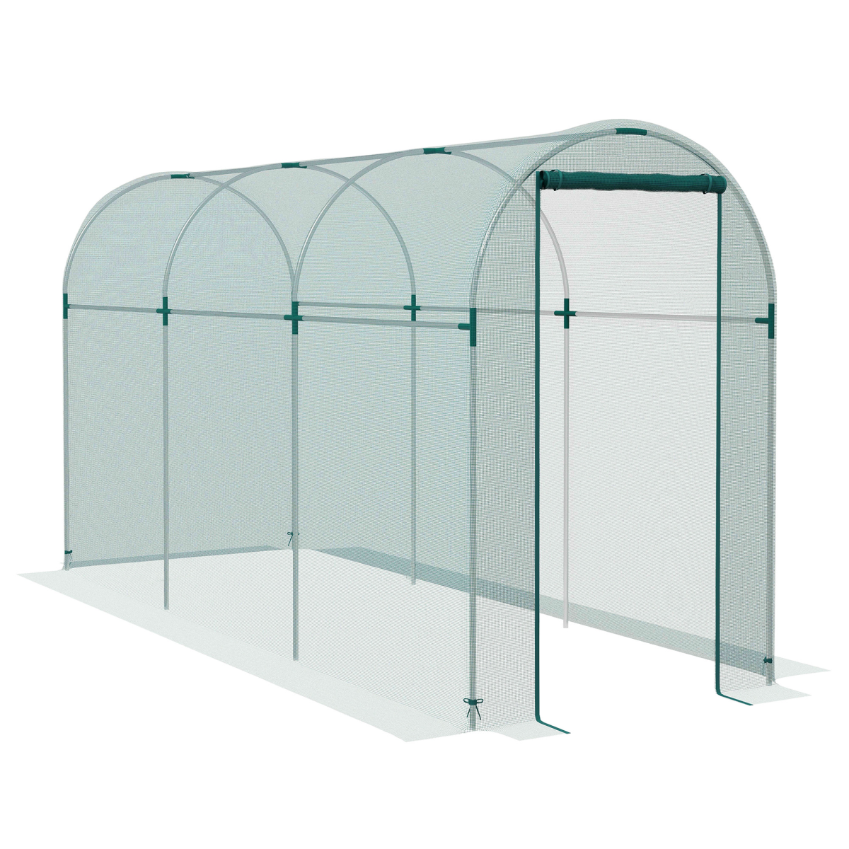 cortex-london-windsor-fruit-cage-plant-protection-tent-green-silver-galvanised-steel-hdpe