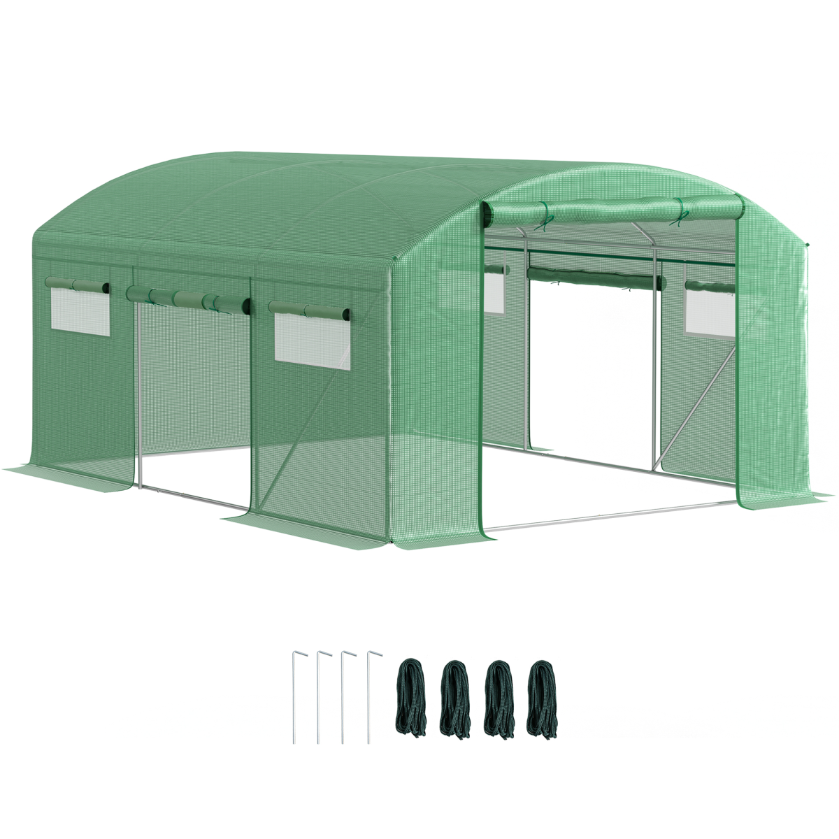 cortex-london-kew-garden-polytunnel-greenhouse-green-three-roll-up-doors