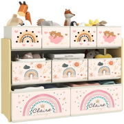 cortex-london-windsor-rainbow-toy-organiser-shelf-9-storage-boxes-yellow