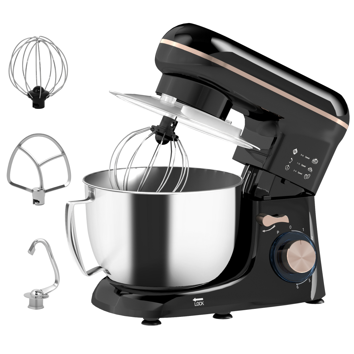 cortex-london-windsor-1300w-stand-mixer-4-5l-black-silver-tone