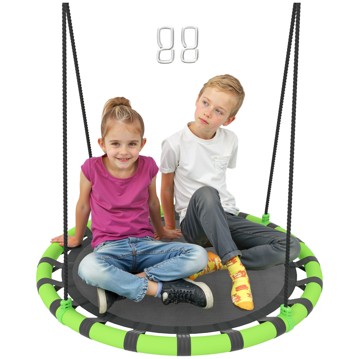 cortex-london-windsor-foam-padded-childrens-swing-seat-black-green-60cm