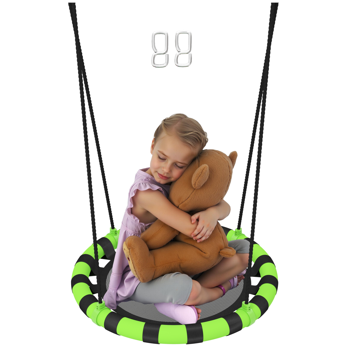 cortex-london-windsor-foam-padded-childrens-swing-seat-black-green-60cm