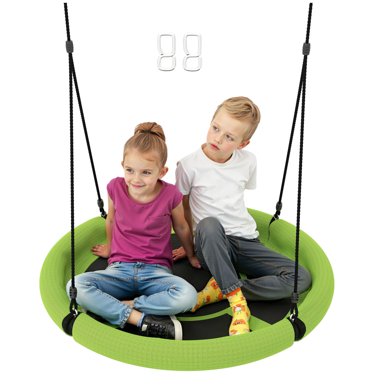 cortex-london-windsor-adjustable-garden-swing-kids-green-black