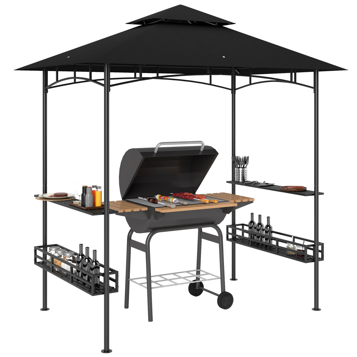 cortex-london-windsor-bbq-grill-canopy-beige-galvanised-metal-polyester