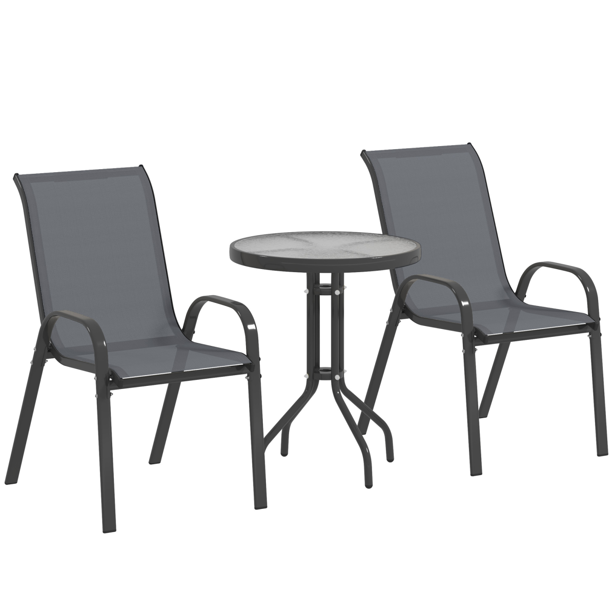 cortex-london-windsor-black-garden-bistro-set-stackable-chairs-tempered-glass-table