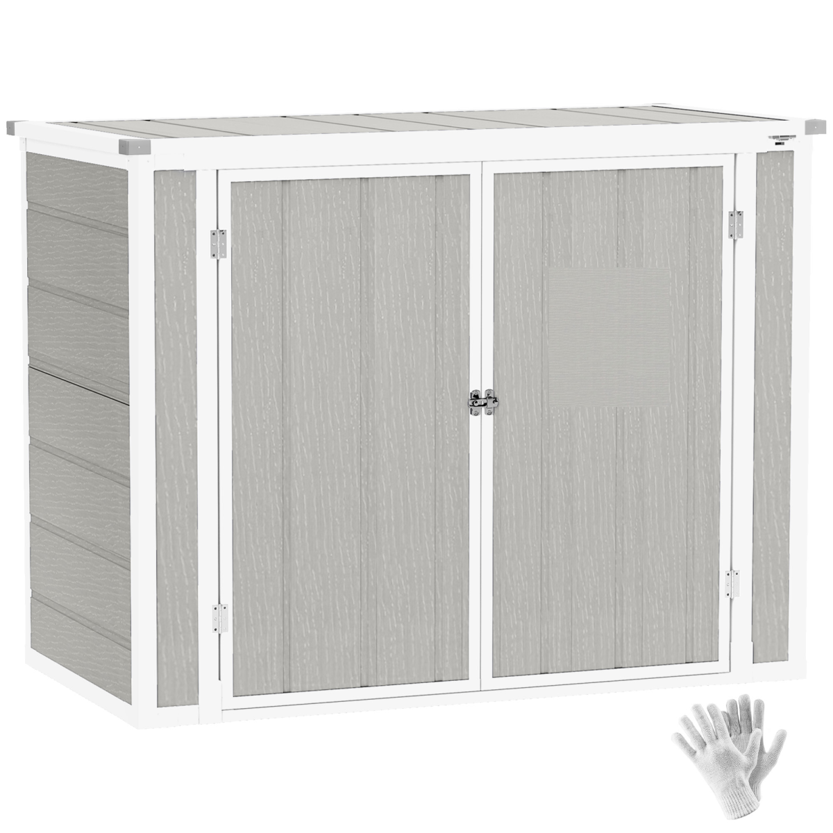 cortex-london-windsor-double-bin-garden-storage-shed-grey