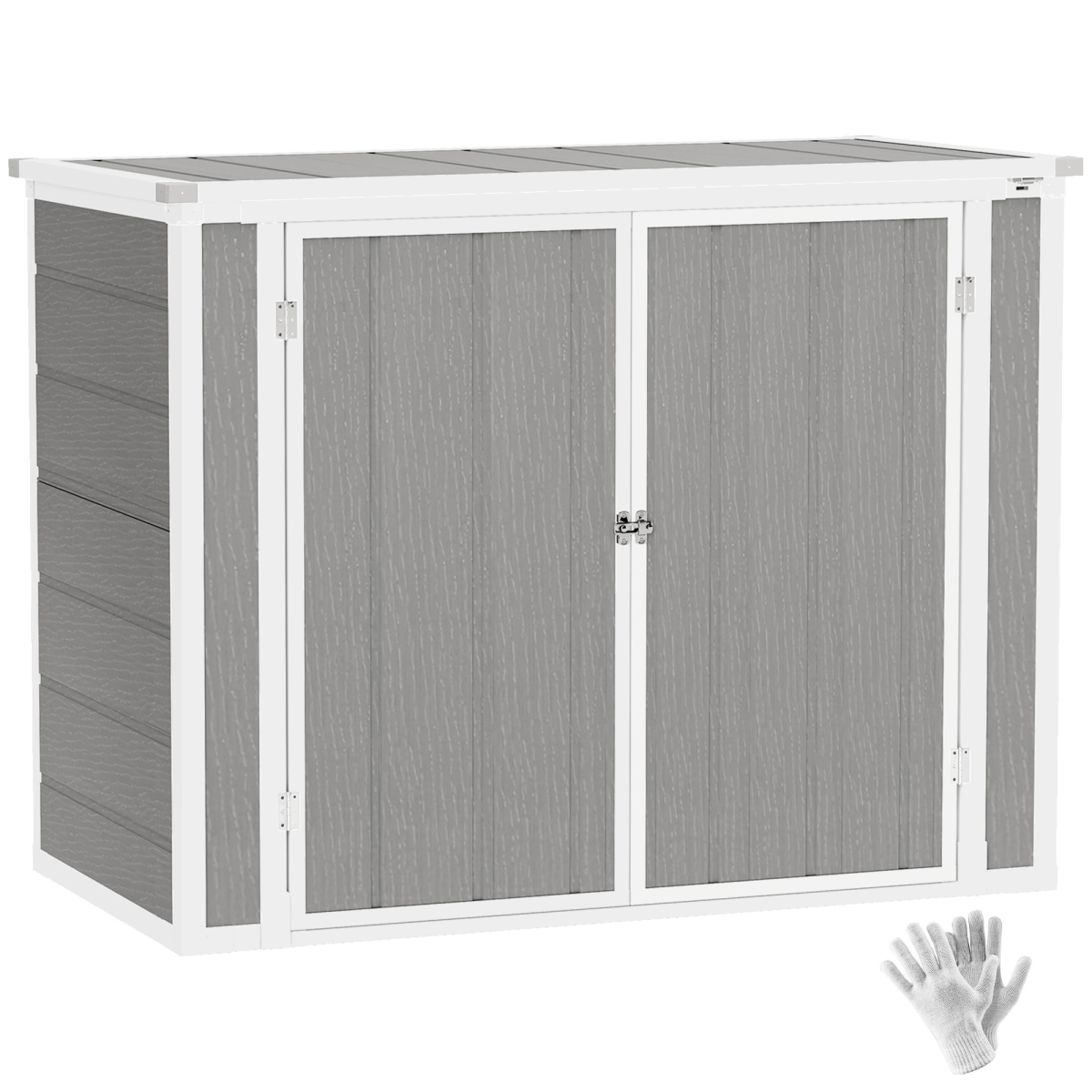cortex-london-windsor-double-bin-garden-storage-shed-grey