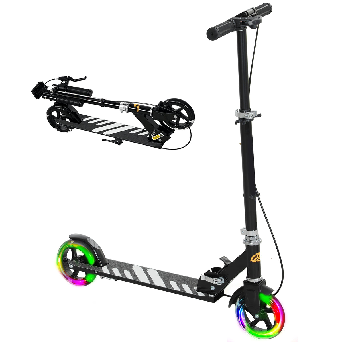 cortex-london-windsor-glow-adjustable-kids-scooter-black-folding-self-powering-lights