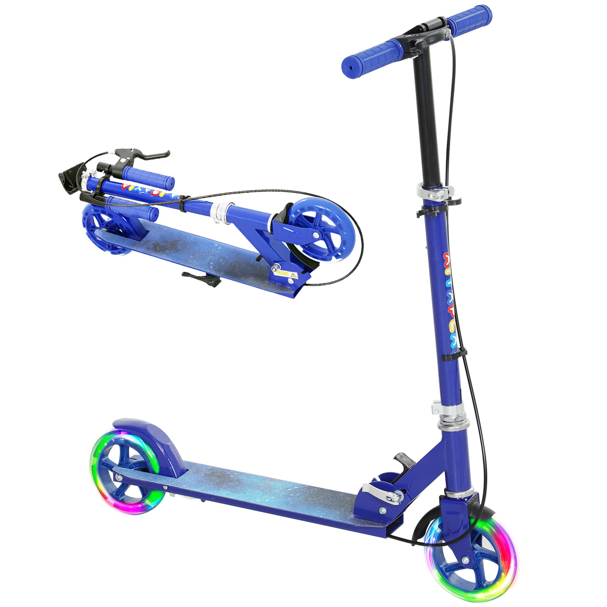 cortex-london-windsor-glow-adjustable-kids-scooter-black-folding-self-powering-lights
