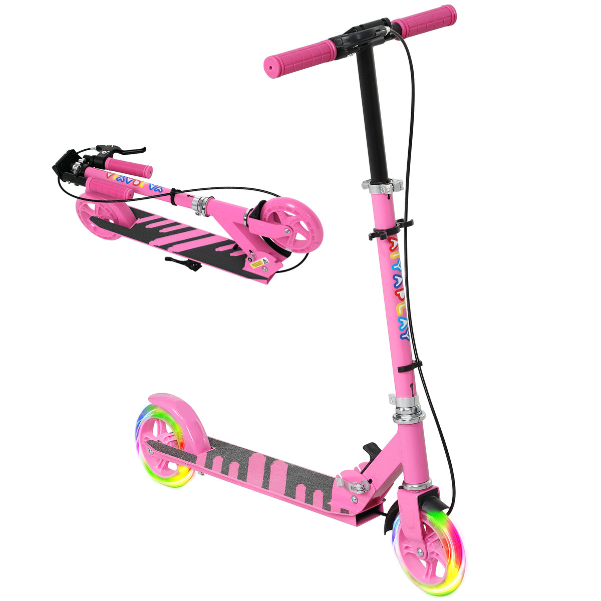 cortex-london-windsor-glow-adjustable-kids-scooter-black-folding-self-powering-lights