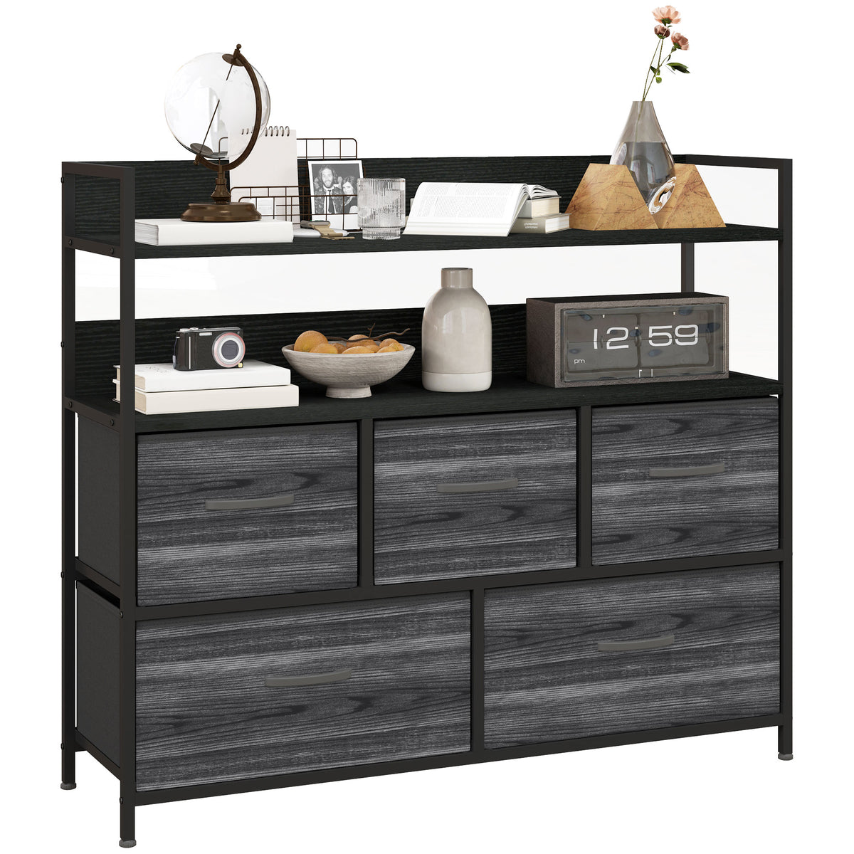 cortex-london-york-homcom-rustic-brown-seven-drawer-chest-of-drawers-with-shelves