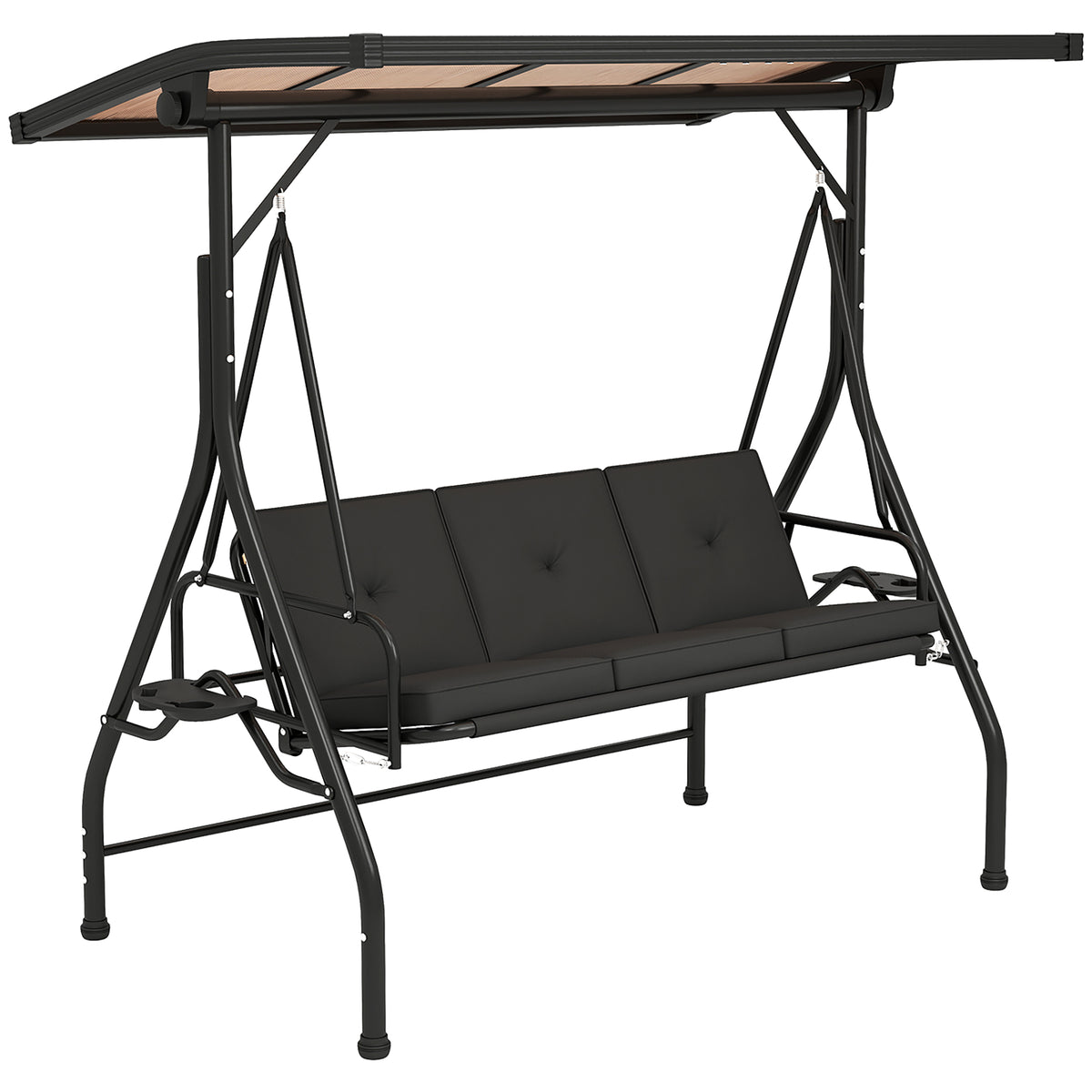 cortex-london-windsor-three-seater-garden-swing-bed-black