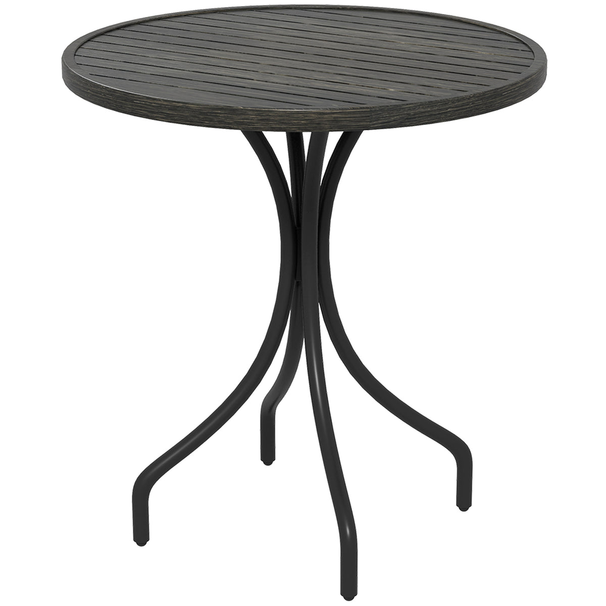 cortex-london-windsor-round-garden-side-table-galvanised-steel-brown-wood-grain-black