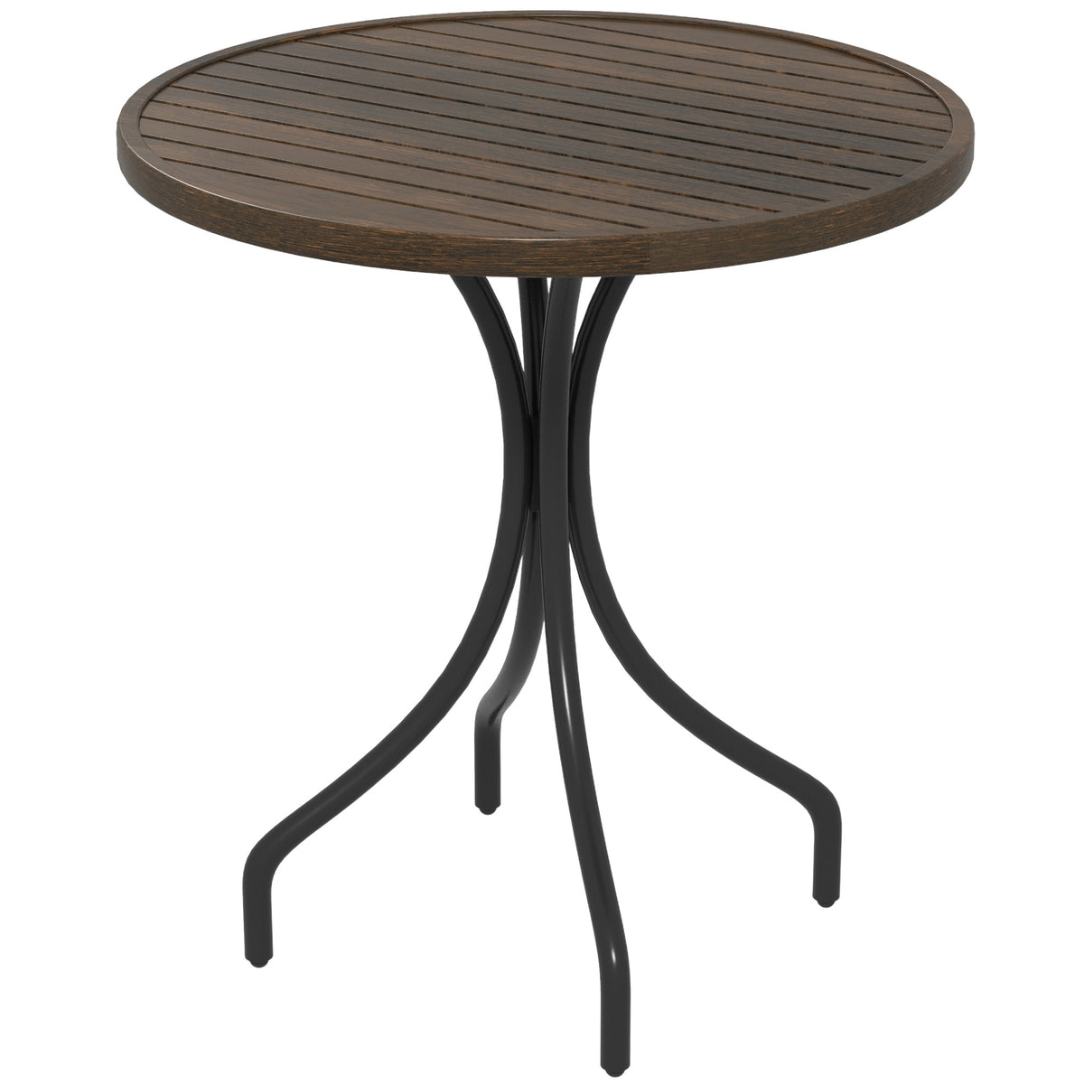 cortex-london-windsor-round-garden-side-table-galvanised-steel-brown-wood-grain-black