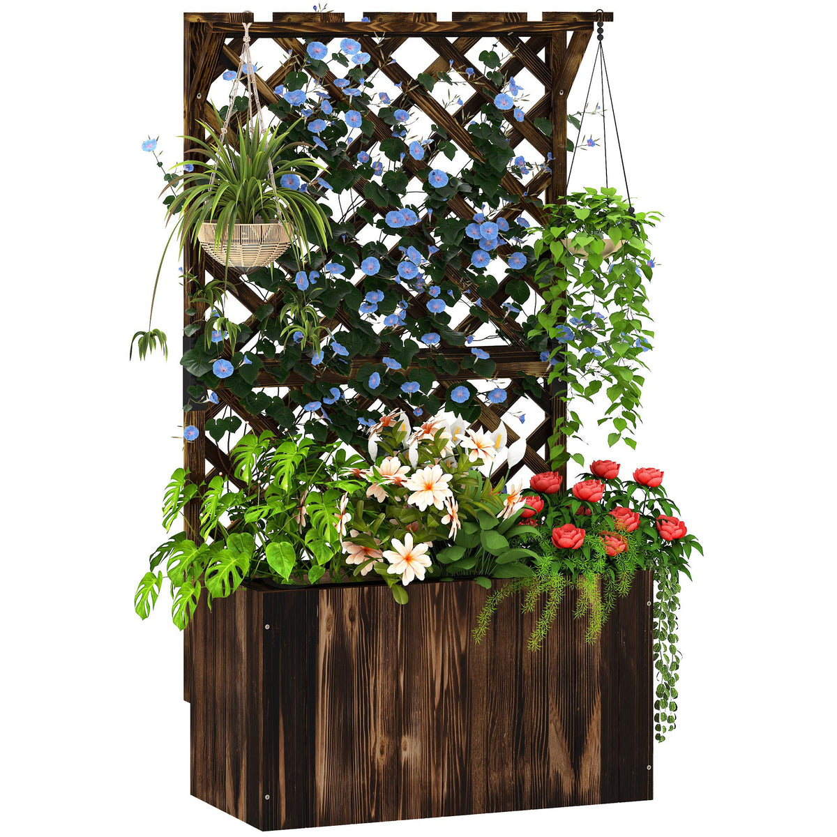 cortex-london-york-fir-wood-planter-trellis-natural-wood-finish
