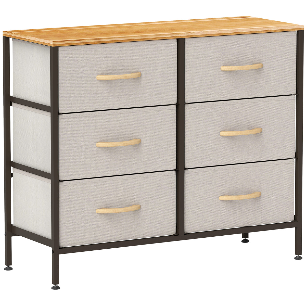 cortex-london-york-six-drawer-fabric-chest-wood-effect-top-black