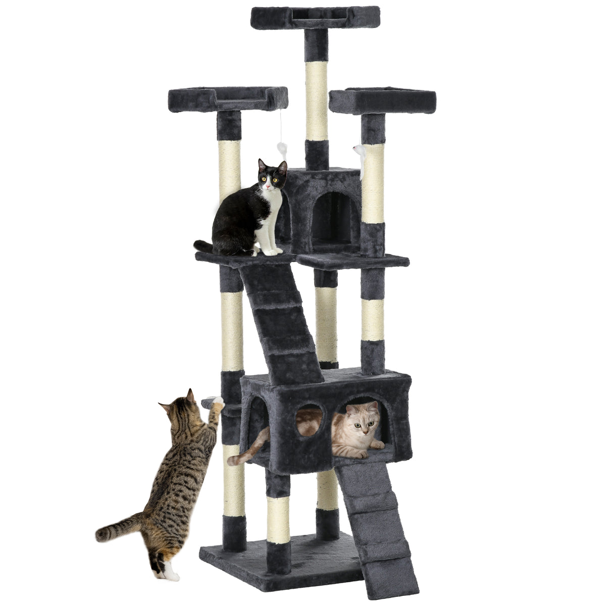 cortex-london-windsor-cat-tree-scratcher-activity-centre-charcoal-grey