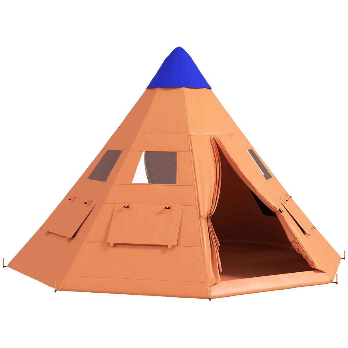 cortex-london-windsor-six-person-family-camping-tent-green-black