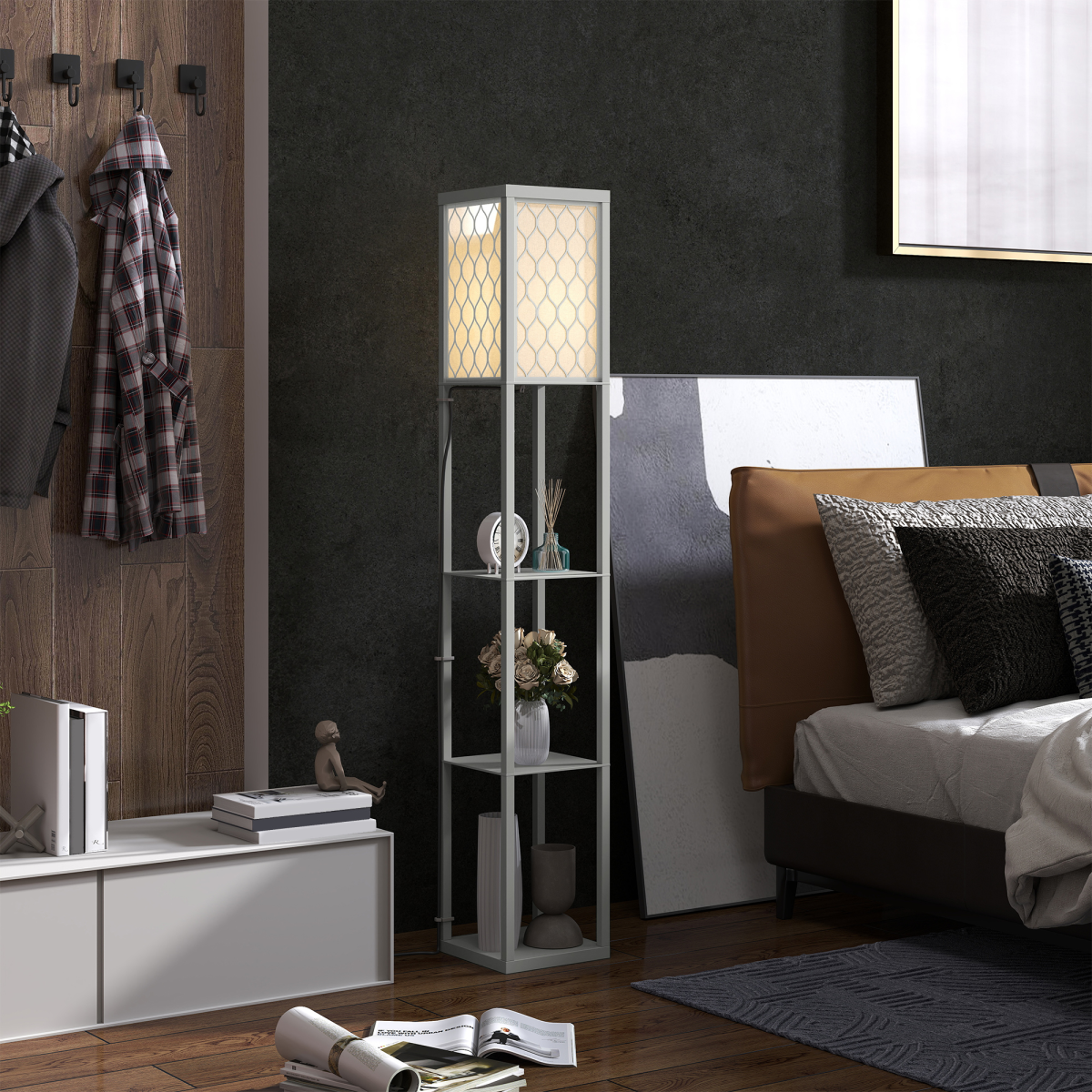 cortex-london-york-oak-white-honeycomb-shelf-floor-lamp