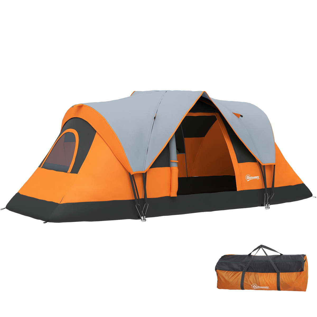cortex-london-windsor-6-man-camping-tent-orange-grey-steel-fibreglass-frame