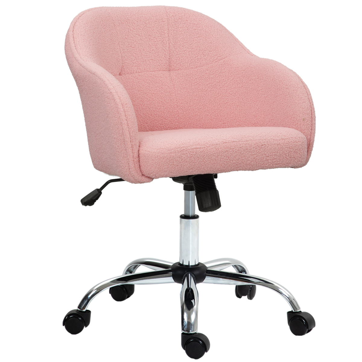 cortex-london-windsor-cream-white-teddy-fleece-vanity-chair-height-adjustable-wheels