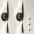 cortex-london-homcom-spiral-led-wall-lamp-2-pack-black