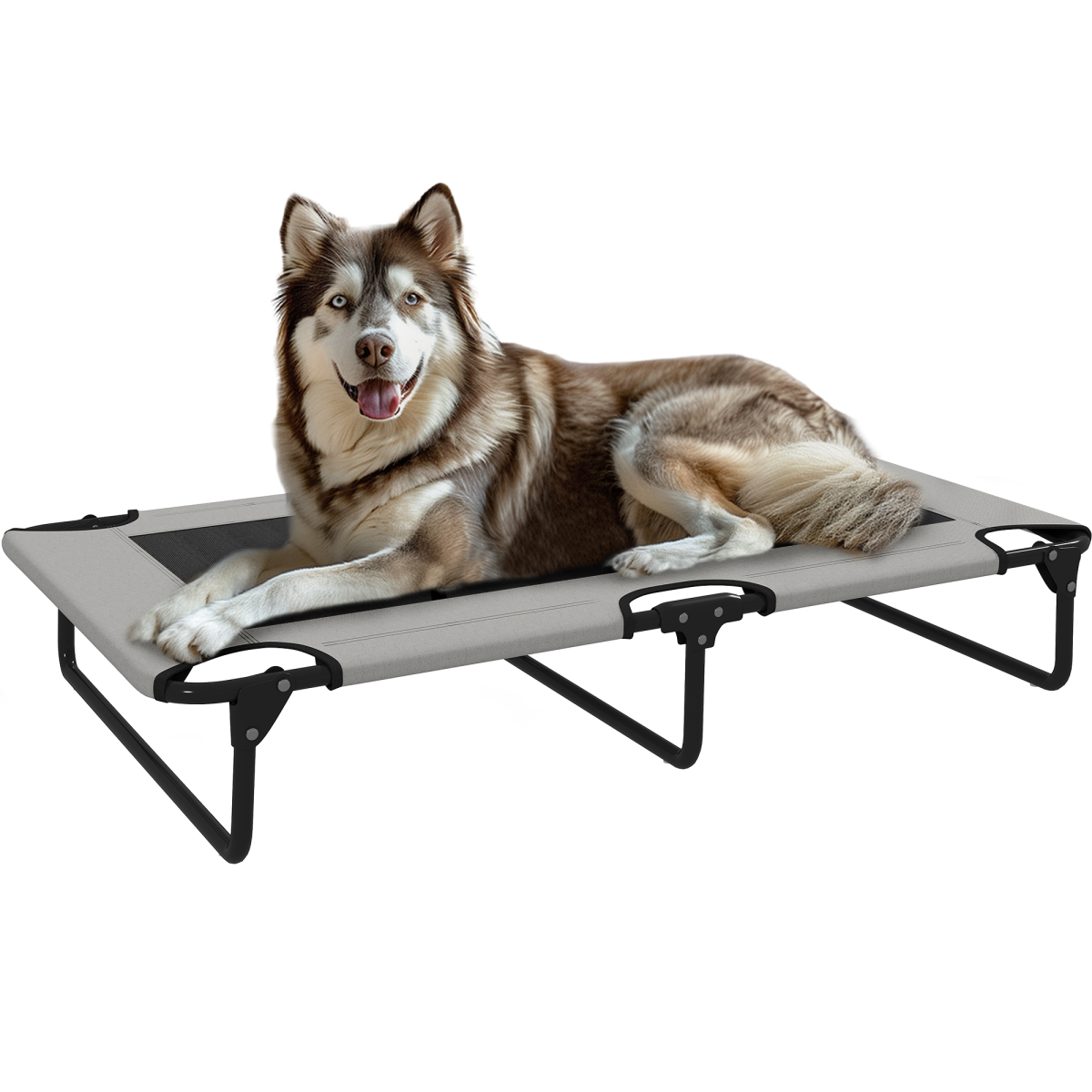 cortex-london-windsor-raised-dog-bed-breathable-mesh-red-black