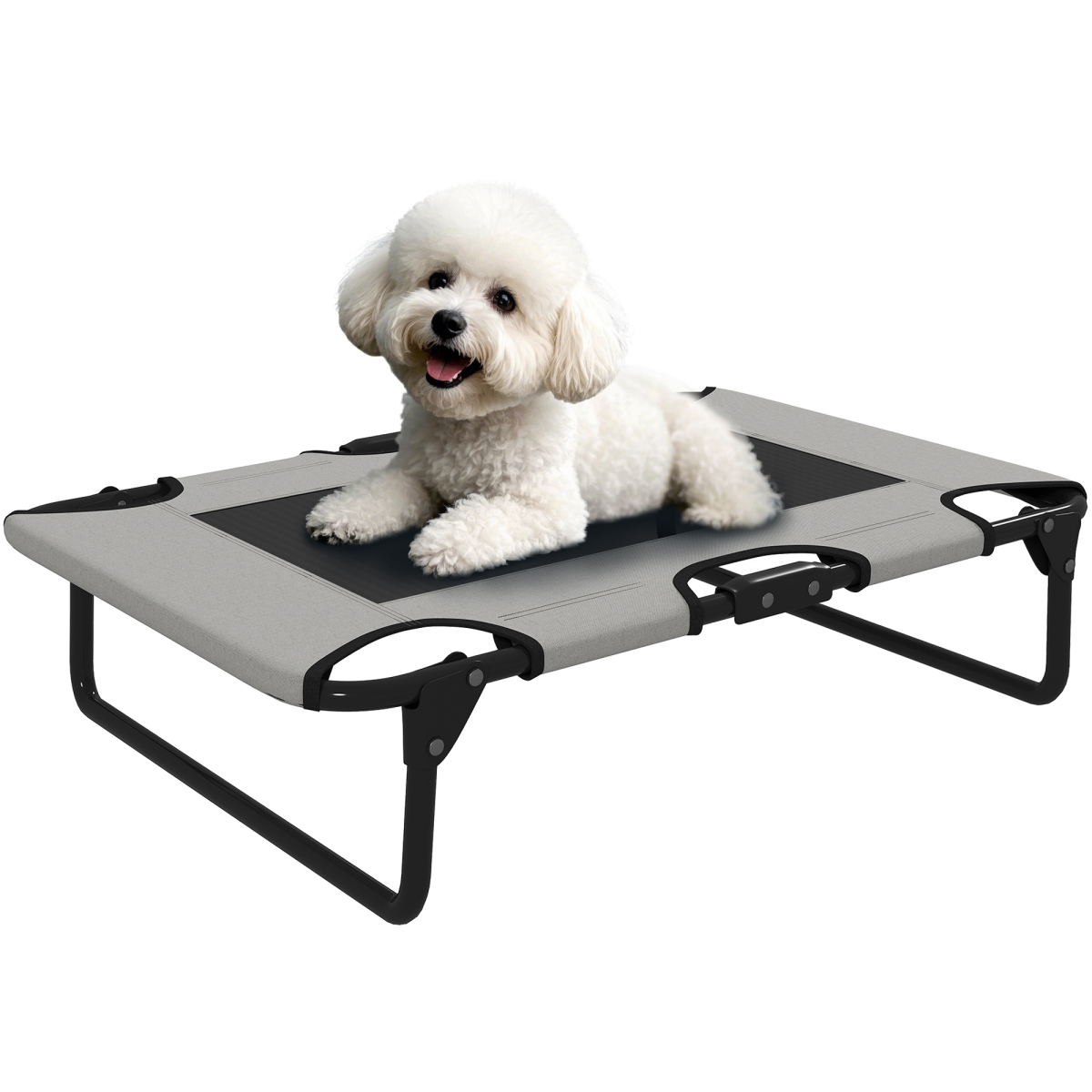 cortex-london-windsor-raised-dog-bed-breathable-mesh-red-black