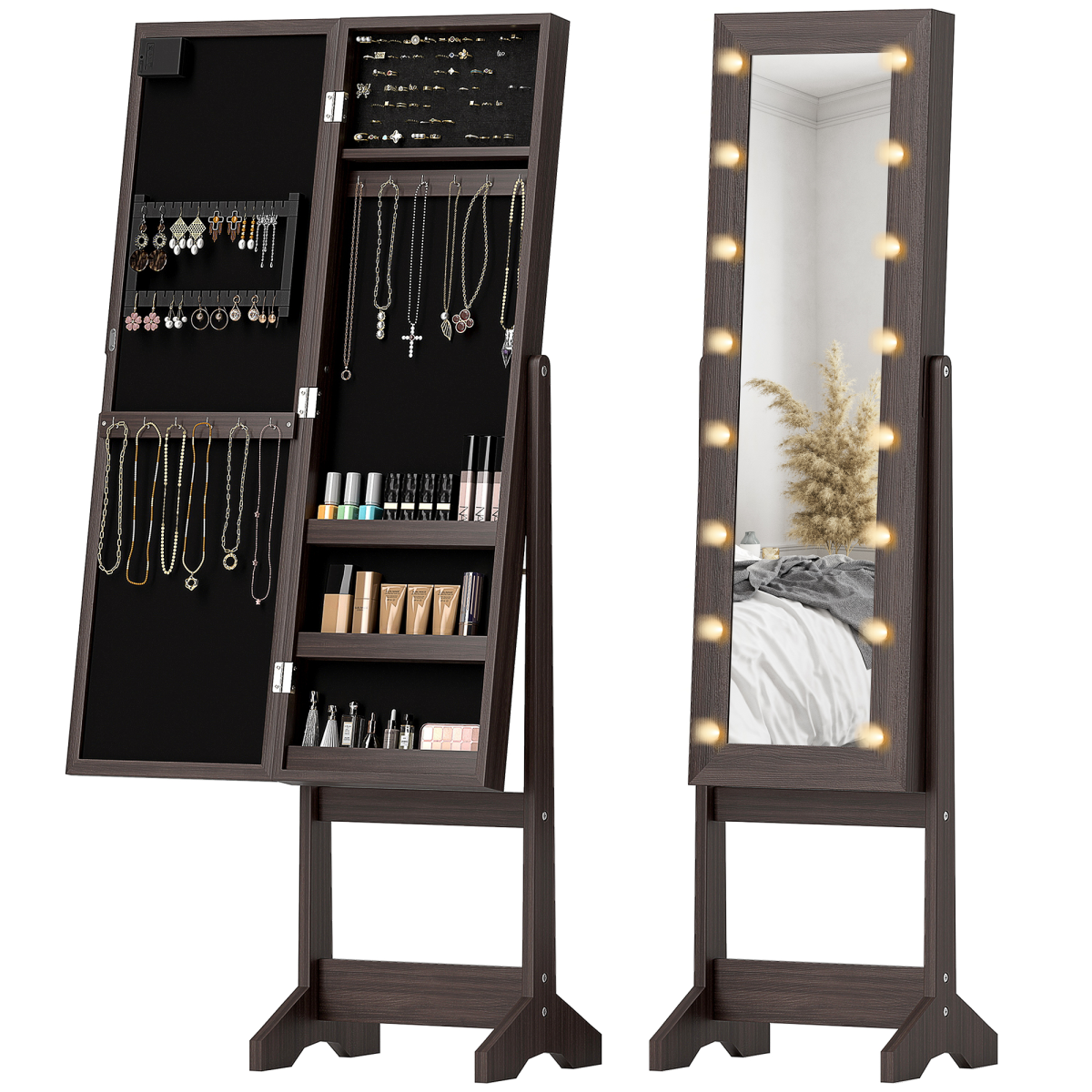 cortex-london-windsor-led-mirrored-jewellery-cabinet-dark-brown