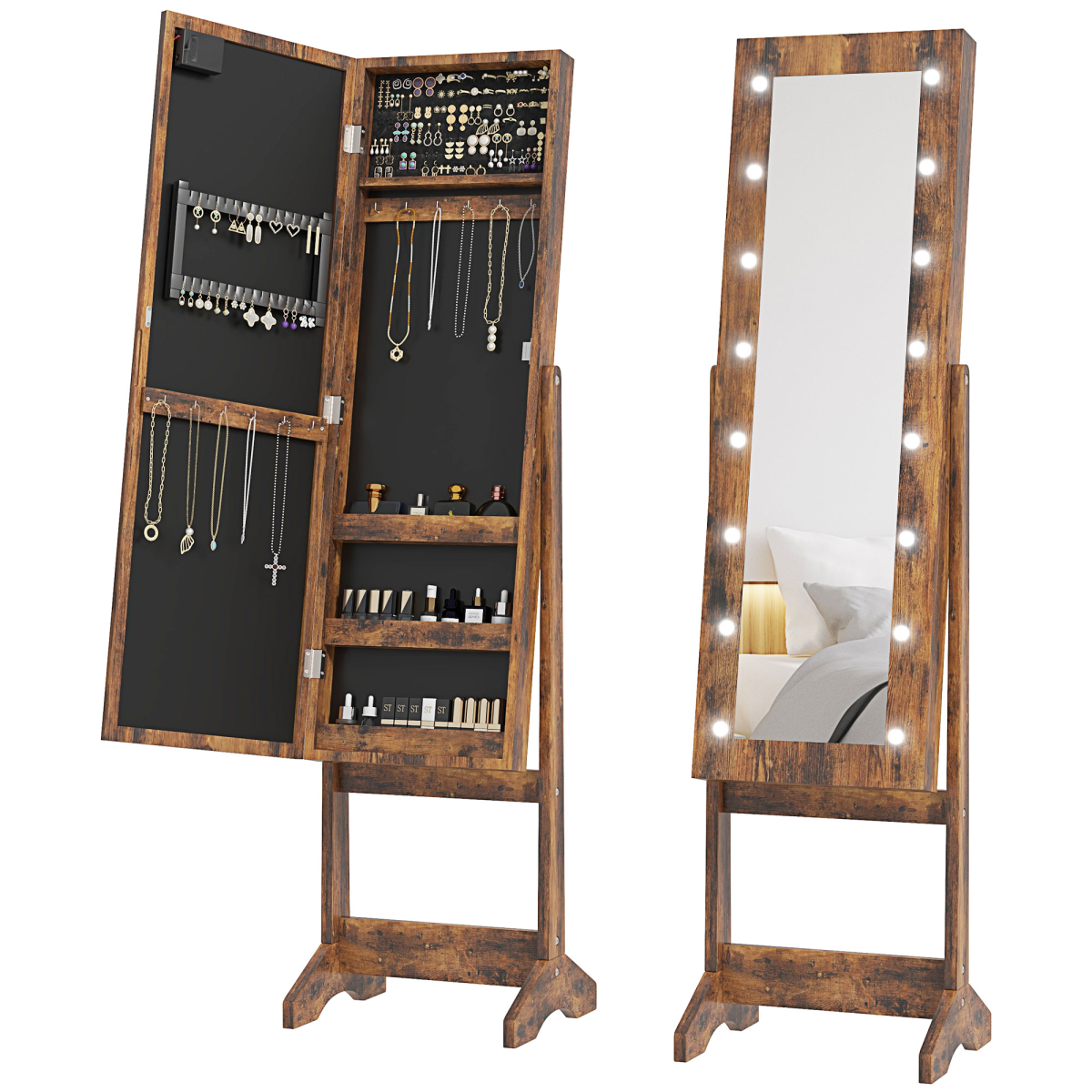 cortex-london-windsor-led-mirrored-jewellery-cabinet-dark-brown