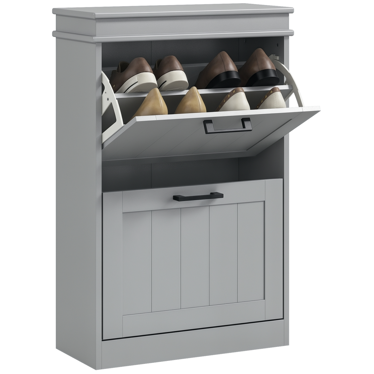cortex-london-york-grey-slim-shoe-storage-cabinet-two-flip-drawers