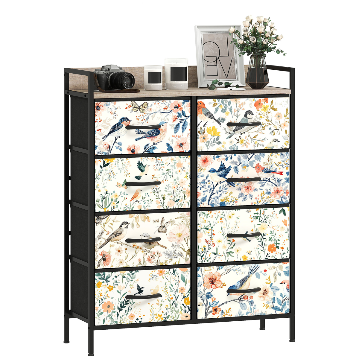 cortex-london-york-blue-four-drawer-fabric-dresser-open-shelf
