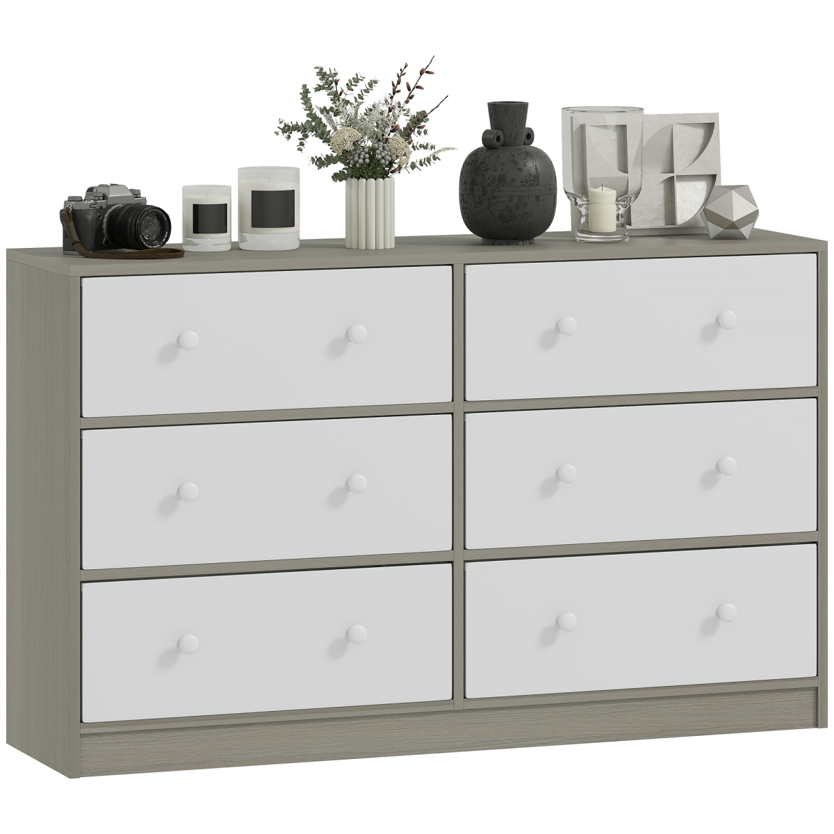 cortex-london-york-four-drawer-fabric-chest-of-drawers-grey-rustic-brown