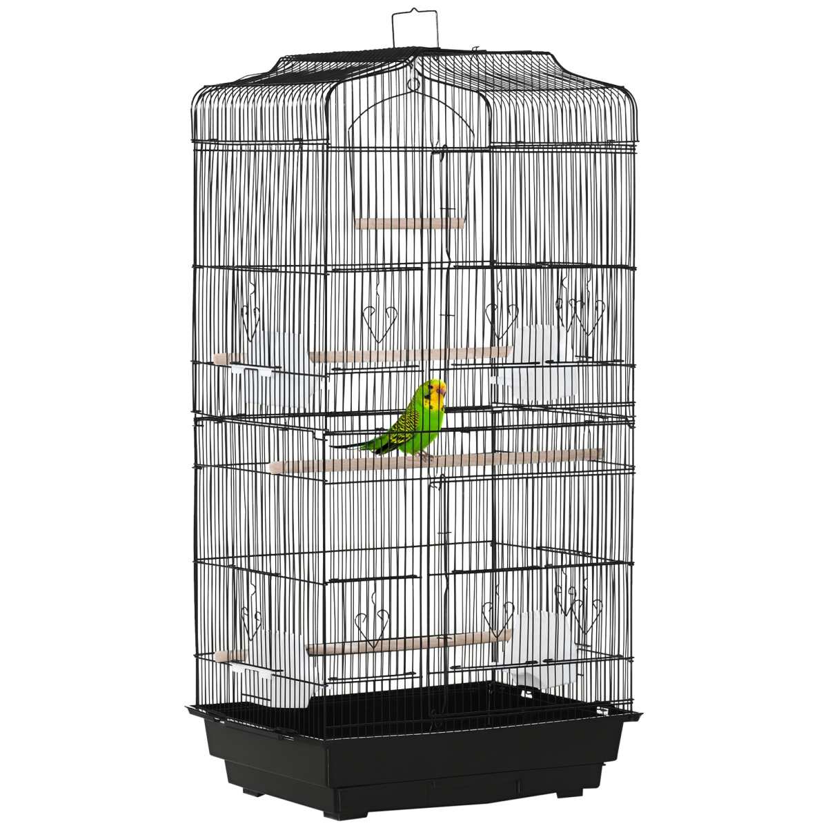 cortex-london-windsor-92cm-large-bird-cage-with-stand-black