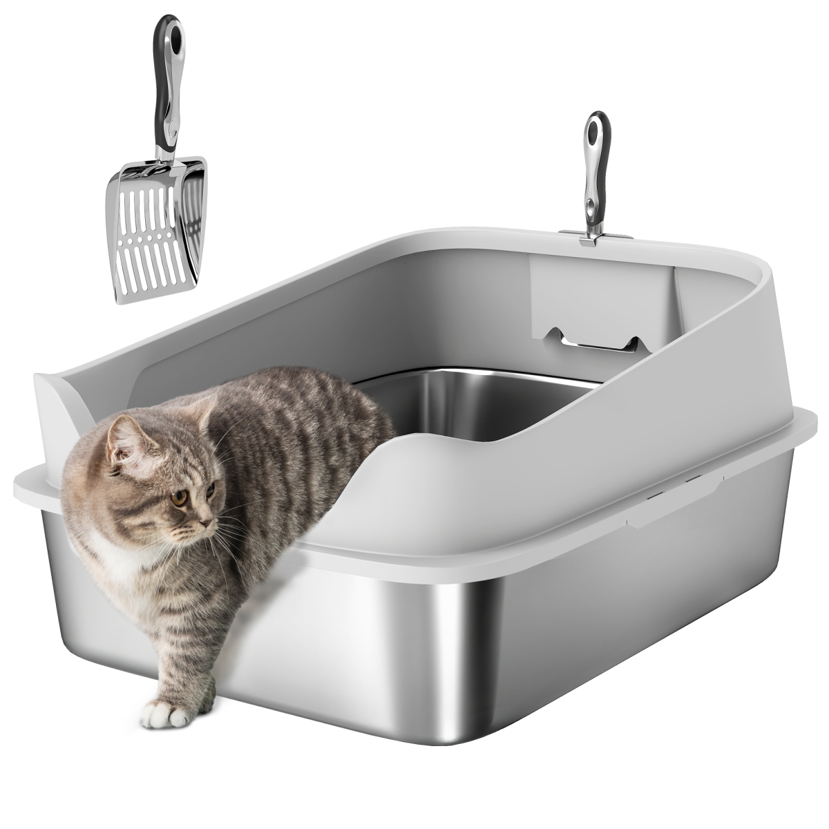 cortex-london-york-stainless-steel-cat-litter-box-high-sides-grey