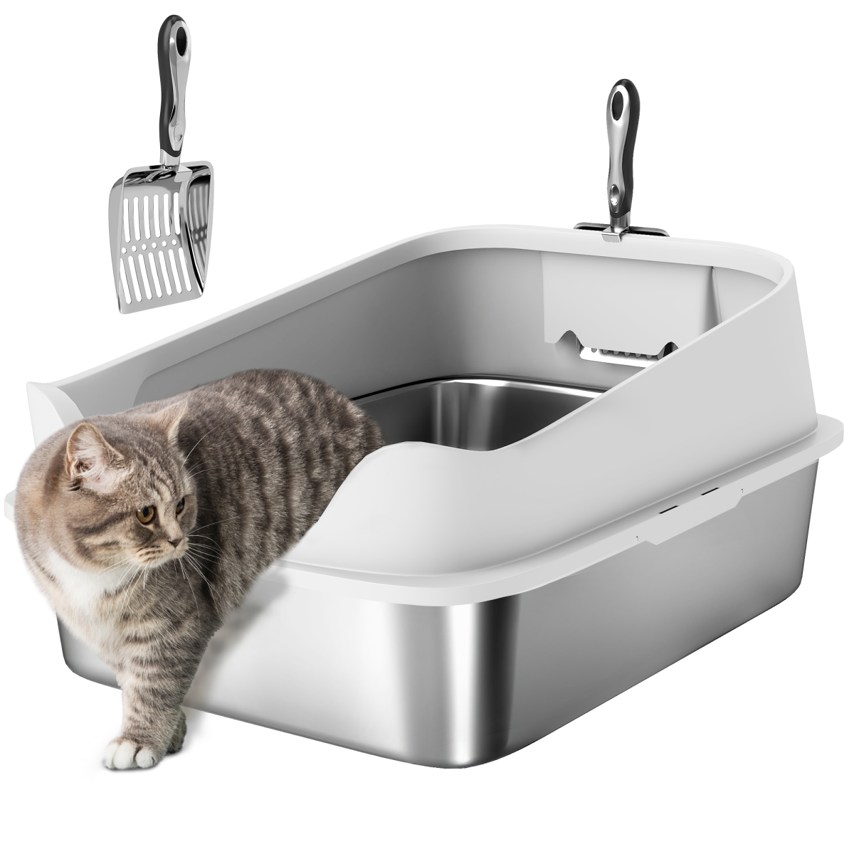 cortex-london-york-stainless-steel-cat-litter-box-high-sides-grey