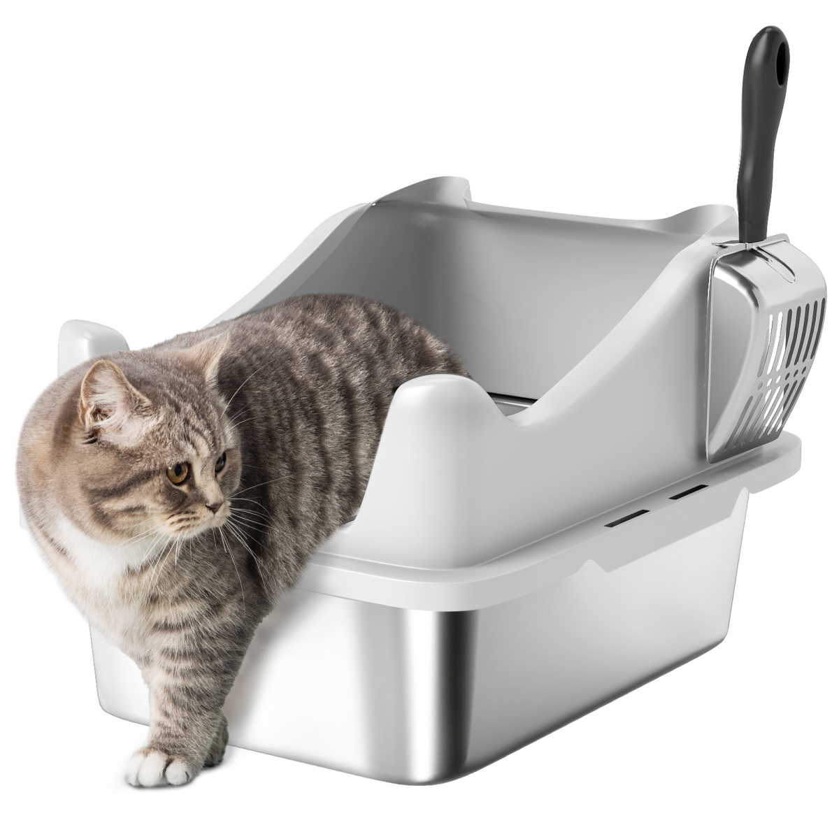 cortex-london-york-stainless-steel-cat-litter-box-high-sides-grey