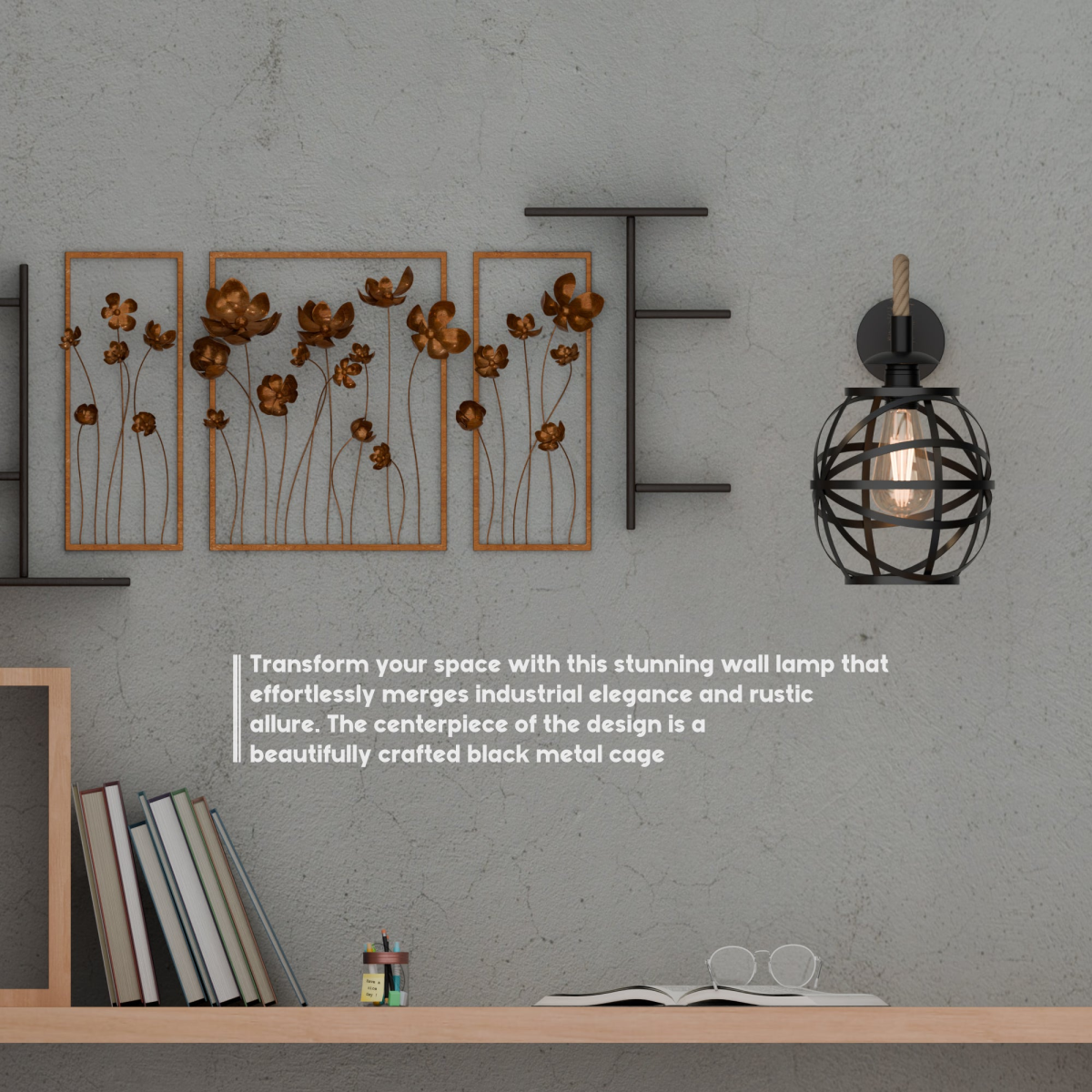 cortex-london-york-industrial-black-hemp-rope-metal-wall-light-20cm-round-cage