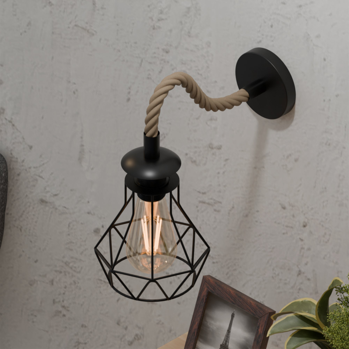cortex-london-york-black-rope-diamond-cage-wall-sconce-e27