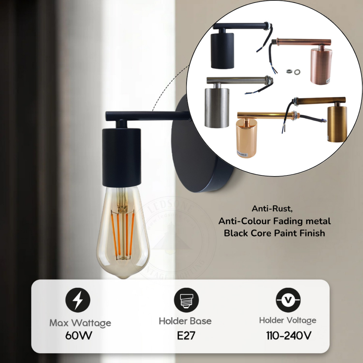 cortex-london-york-short-arm-wall-light-e27-metal