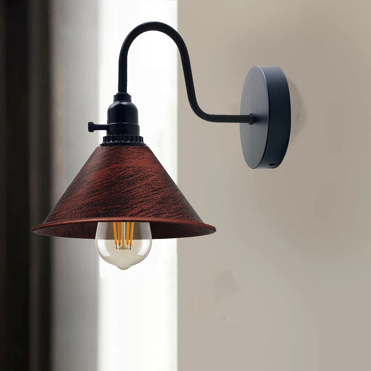 cortex-london-york-rustic-red-cone-wall-light-with-switch